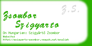zsombor szigyarto business card
